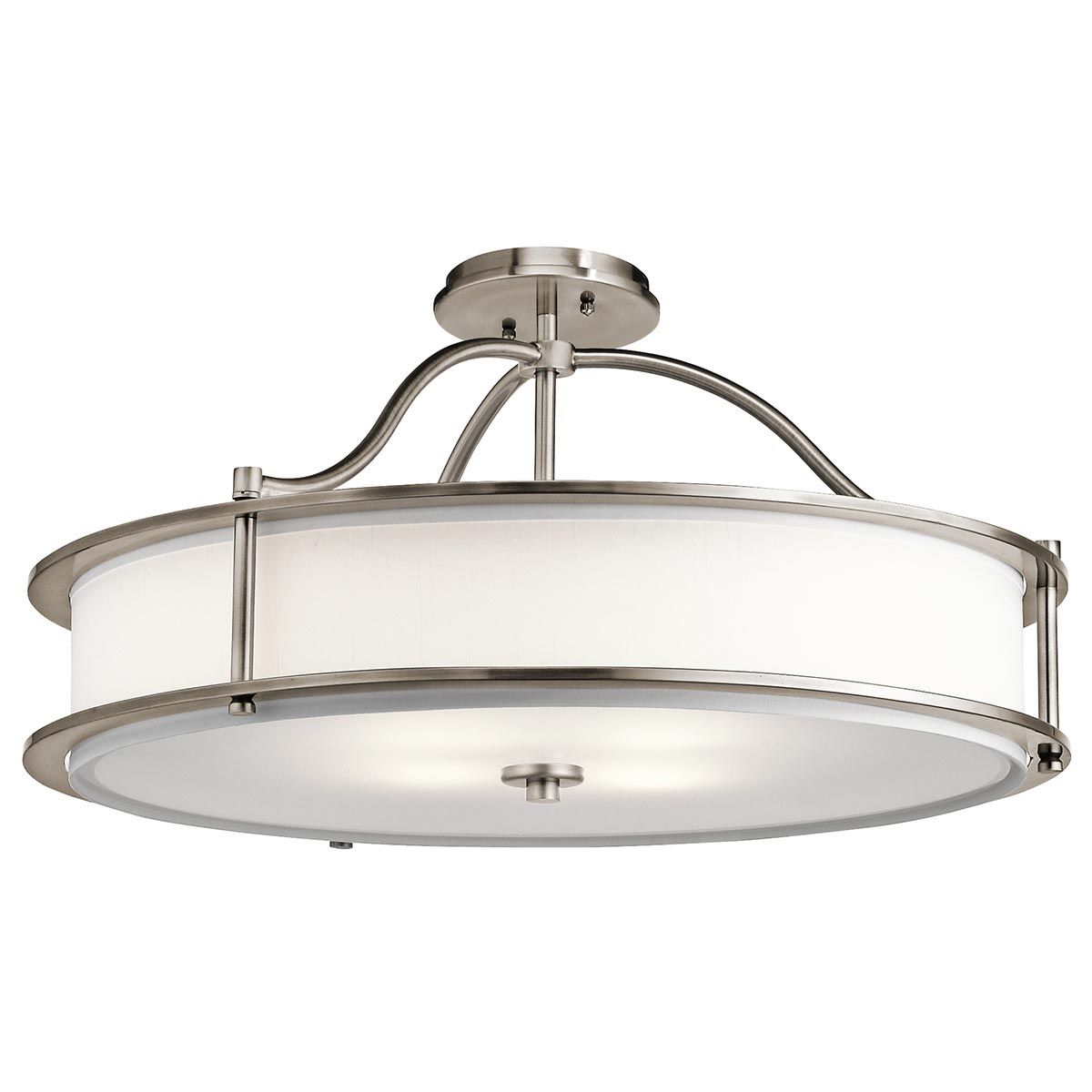 Kronleuchter Emory, 4 Lichter, halbbündig, klassisches Zinn - Elsteadlighting - leuchtengrosshandel24