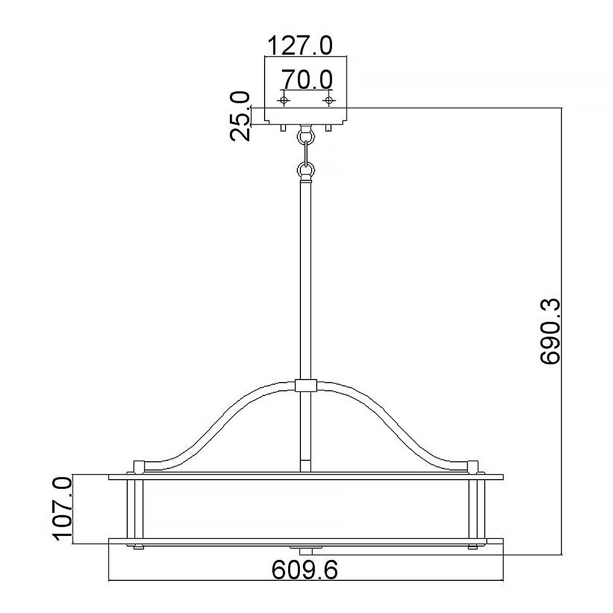 Kronleuchter Emory, 4 Lichter, halbbündig, klassisches Zinn - Elsteadlighting - leuchtengrosshandel24