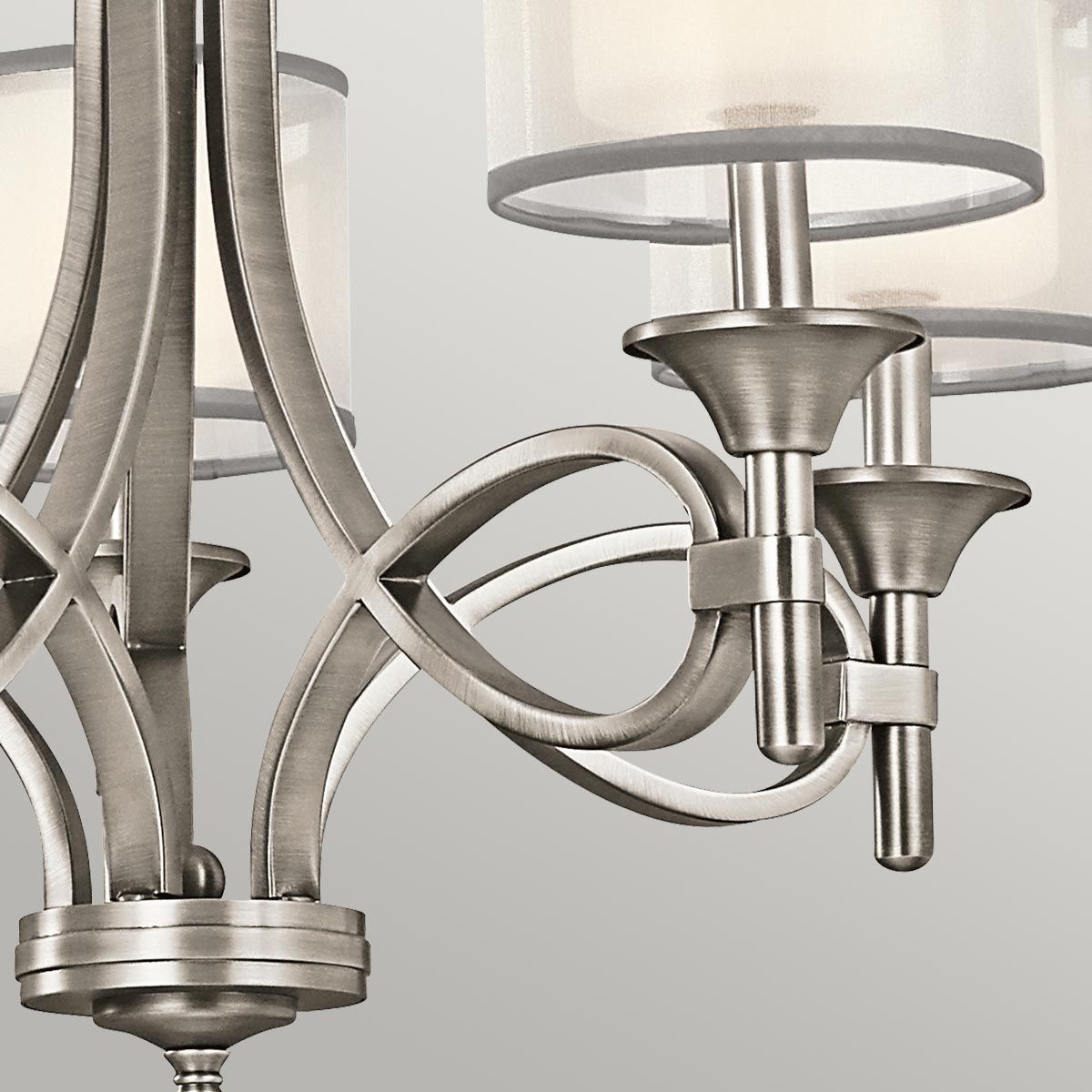 Kronleuchter Lacey mit 5 Lichtern, Antikzinn - Elsteadlighting - leuchtengrosshandel24