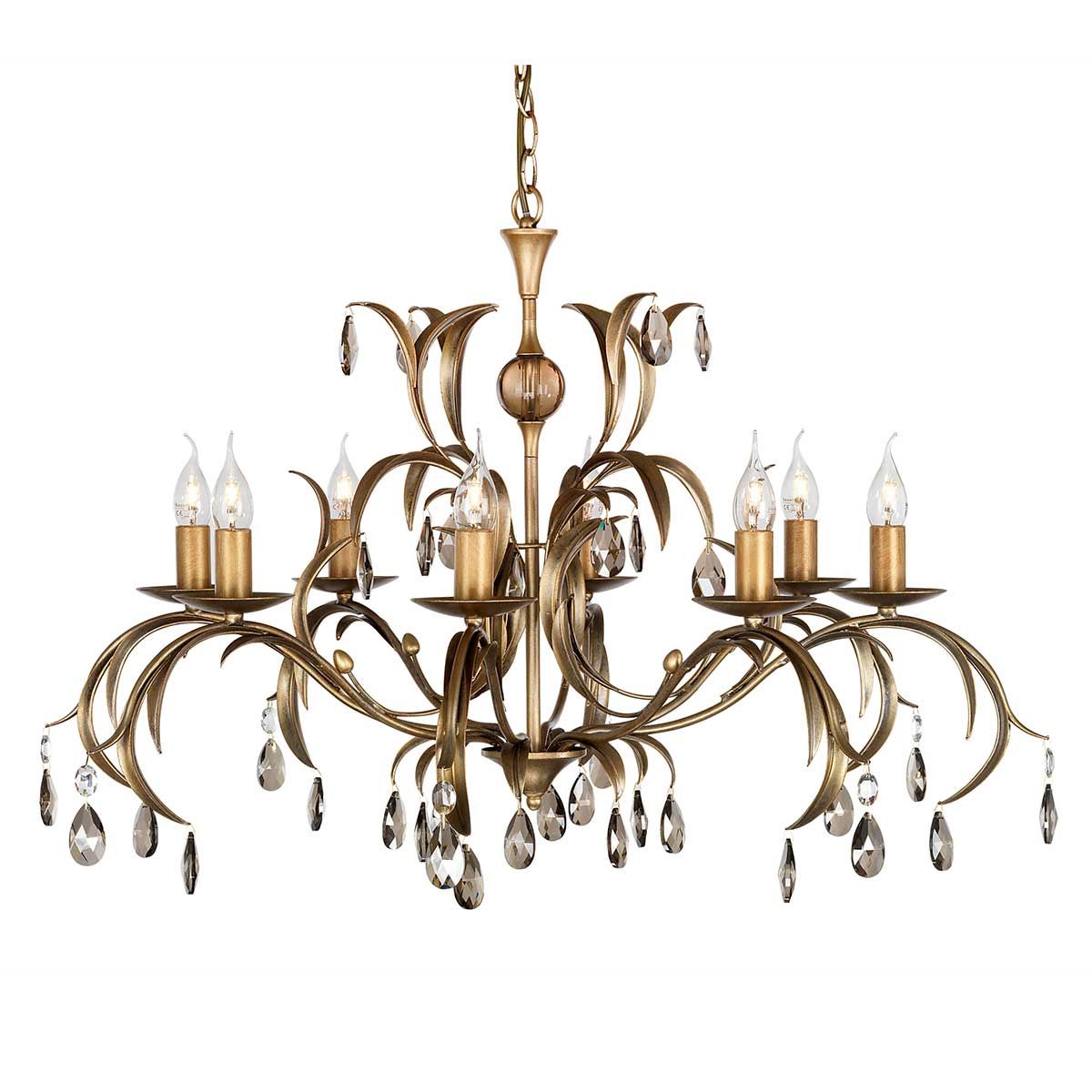 Kronleuchter Lily mit 8 Lichtern, Bronzepatina - Elsteadlighting - leuchtengrosshandel24