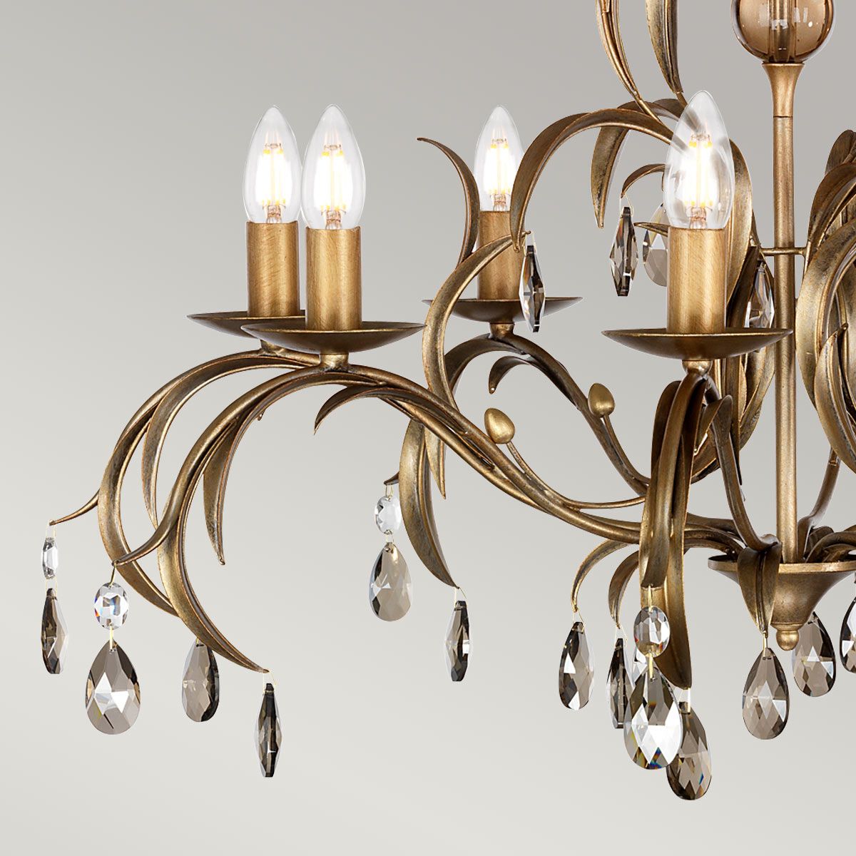 Kronleuchter Lily mit 8 Lichtern, Bronzepatina - Elsteadlighting - leuchtengrosshandel24