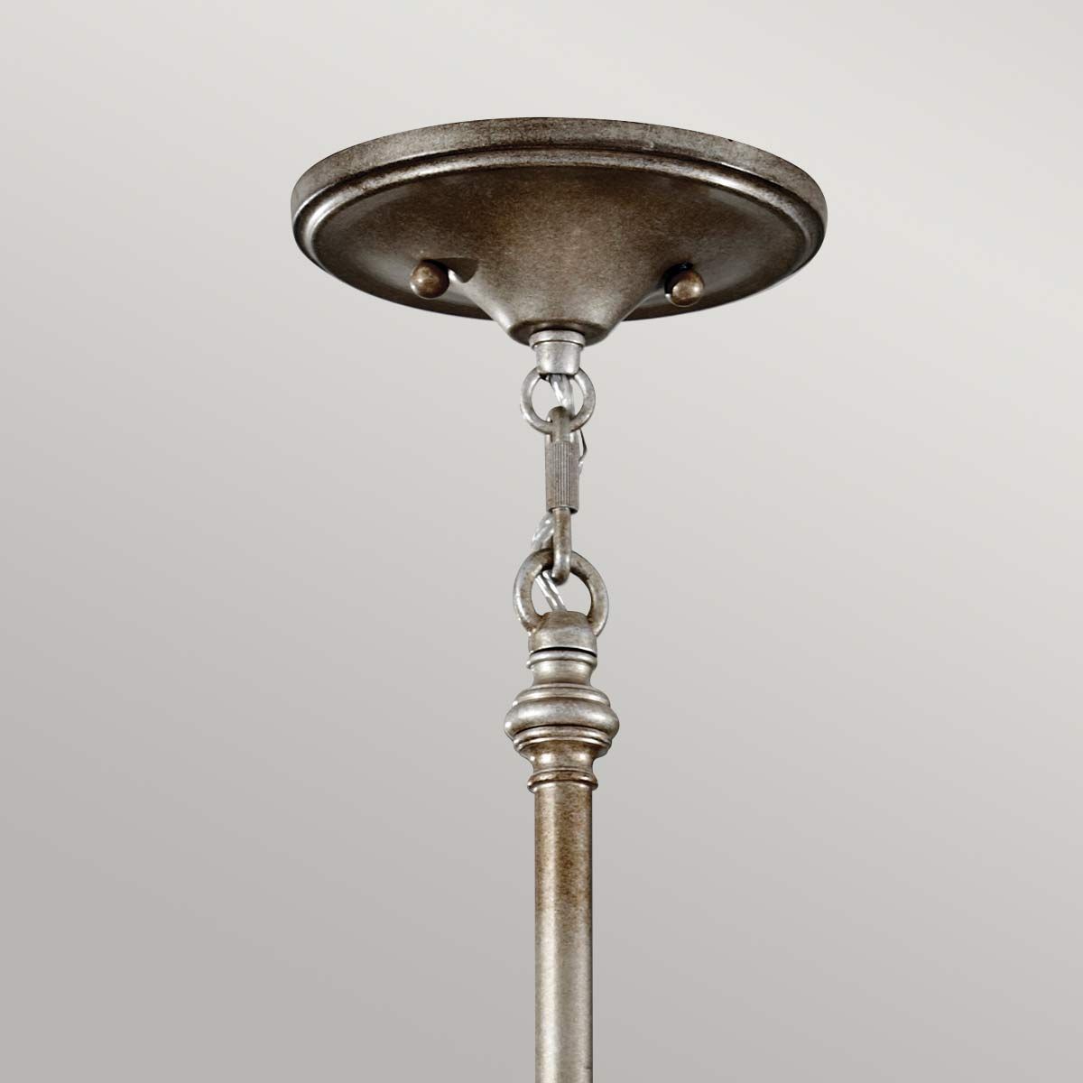 Kronleuchter Lucia mit 6 Lichtern, brüniertes Silber - Elsteadlighting - leuchtengrosshandel24