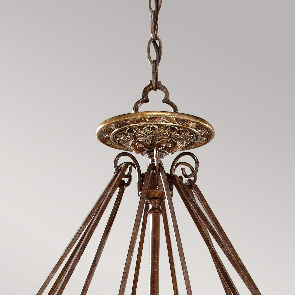 Kronleuchter Marcella mit 4 Lichtern – Britische Bronze/Oxidierte Bronze - Elsteadlighting - leuchtengrosshandel24