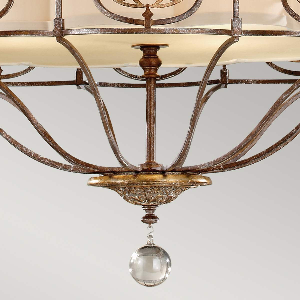 Kronleuchter Marcella mit 4 Lichtern – Britische Bronze/Oxidierte Bronze - Elsteadlighting - leuchtengrosshandel24