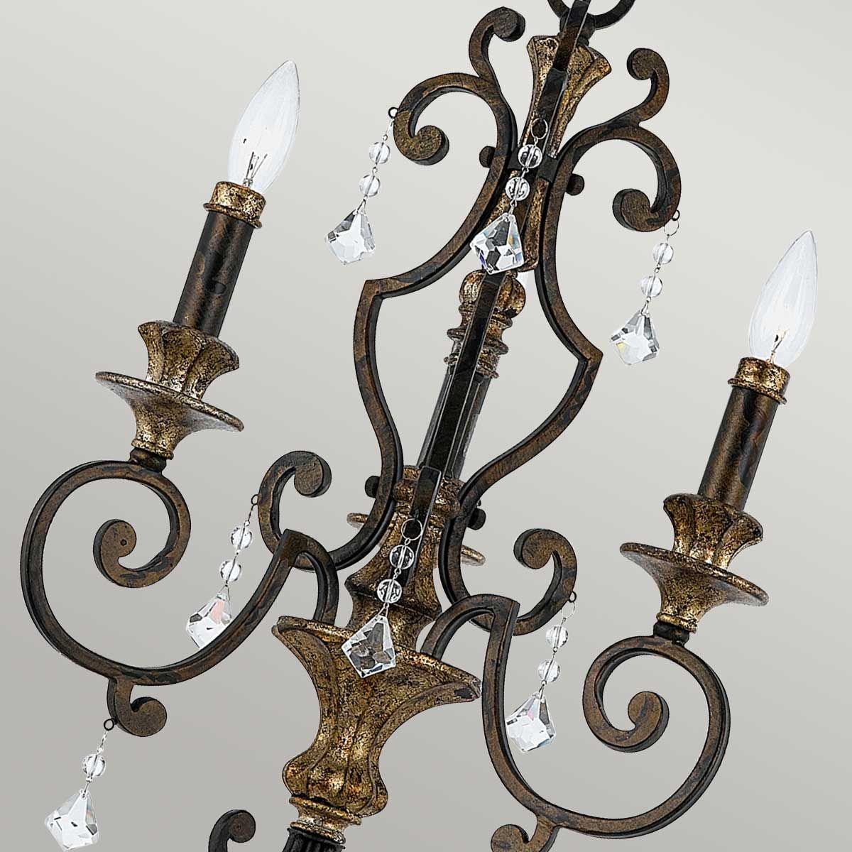 Kronleuchter Marquette mit 3 Lichtern - Erbstück - Elsteadlighting - leuchtengrosshandel24
