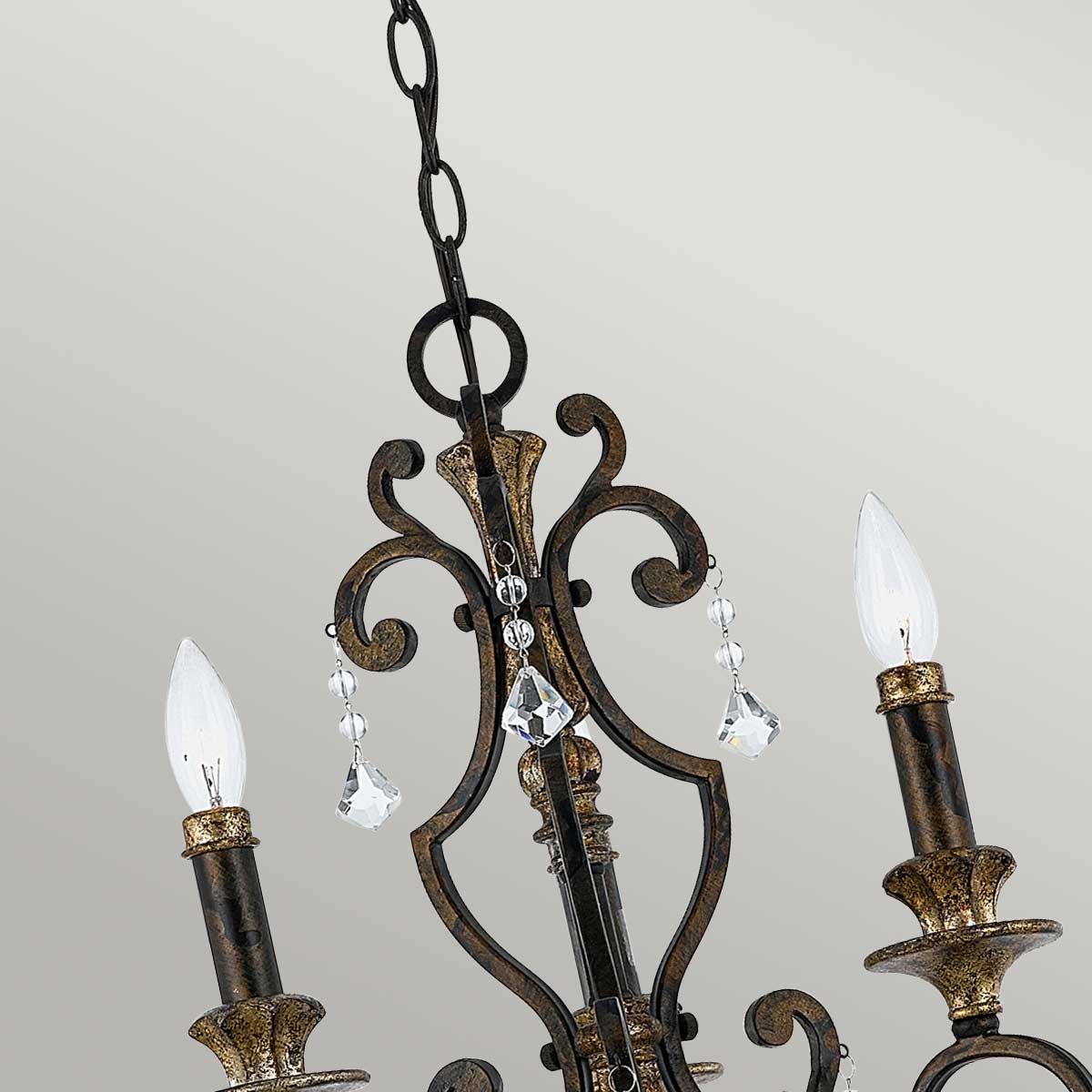 Kronleuchter Marquette mit 3 Lichtern - Erbstück - Elsteadlighting - leuchtengrosshandel24