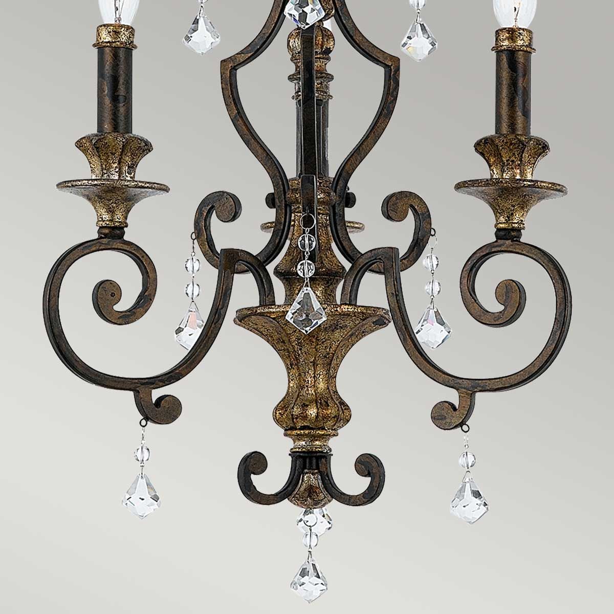 Kronleuchter Marquette mit 3 Lichtern - Erbstück - Elsteadlighting - leuchtengrosshandel24