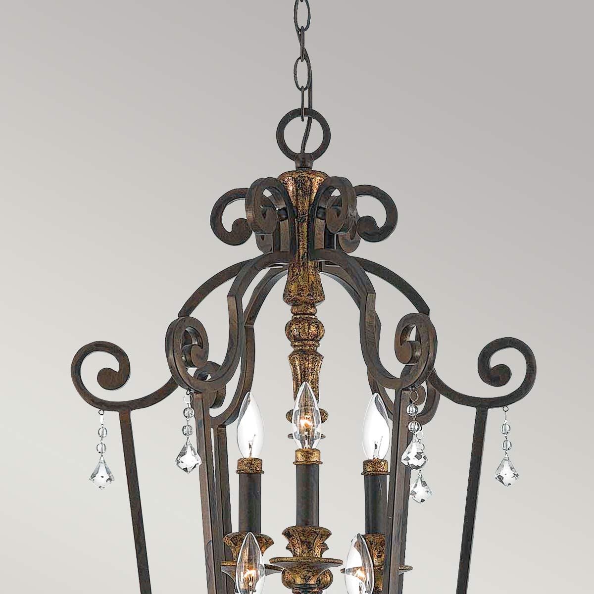 Kronleuchter Marquette mit 6 Lichtern - Erbstück - Elsteadlighting - leuchtengrosshandel24
