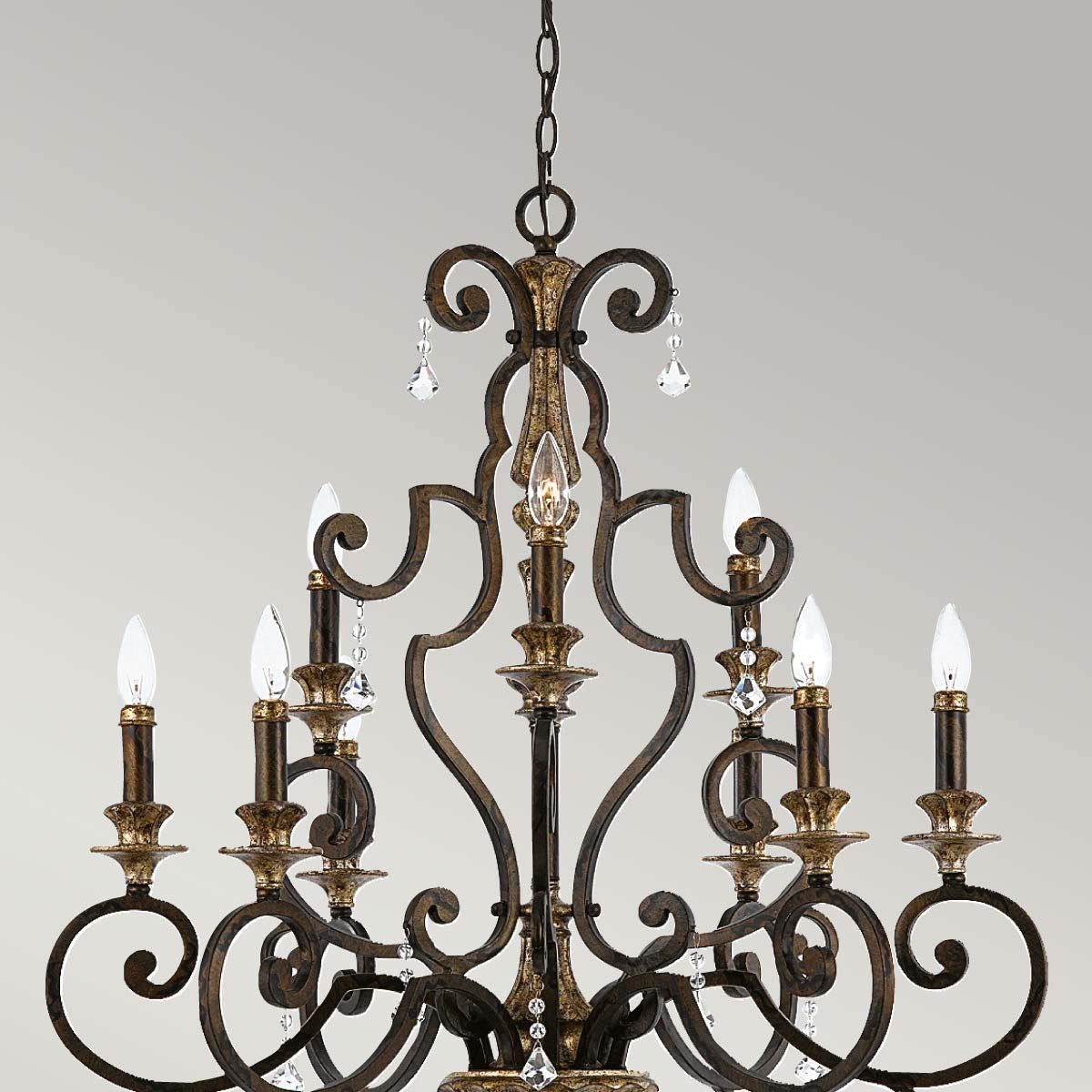 Kronleuchter Marquette mit 9 Lichtern - Erbstück - Elsteadlighting - leuchtengrosshandel24