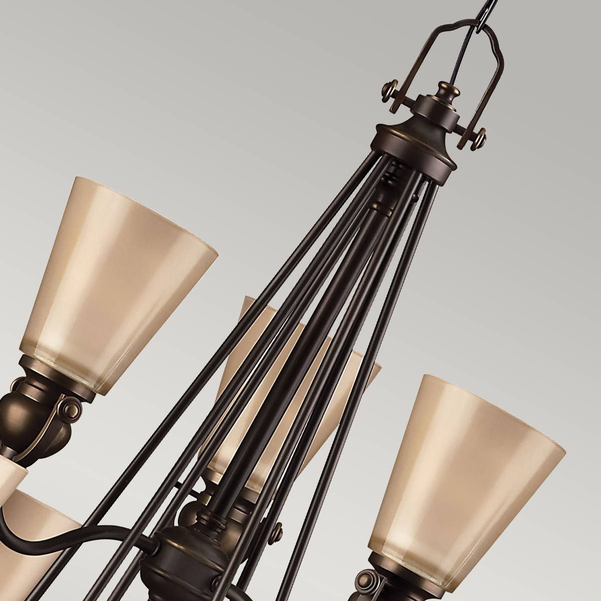 Kronleuchter Mayflower 9-flammig - Alte Bronze - Elsteadlighting - leuchtengrosshandel24