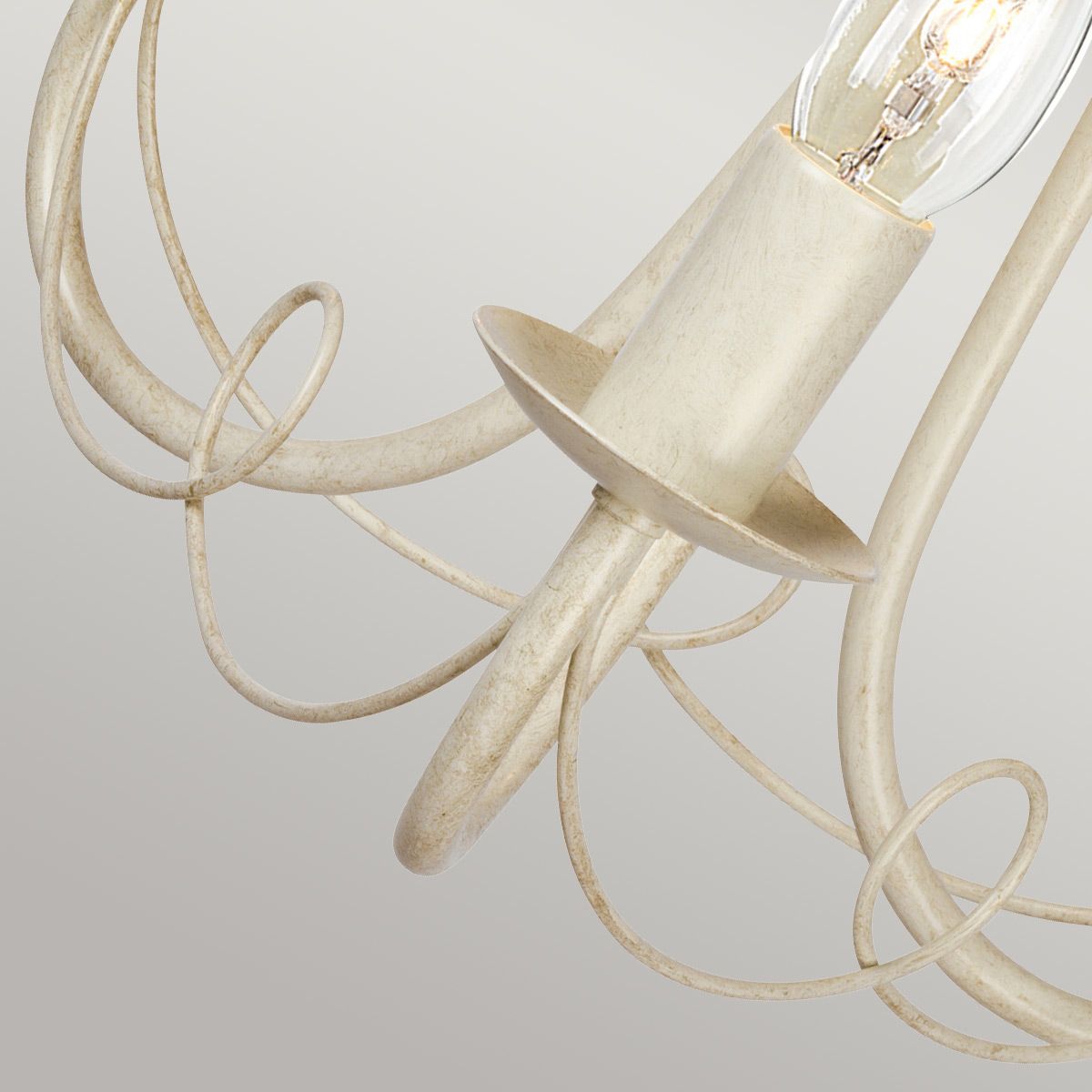 Kronleuchter Minster, 3 Lichter, Elfenbein/Goldpatina - Elsteadlighting - leuchtengrosshandel24