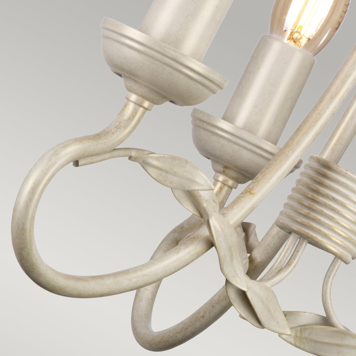 Kronleuchter Olivia mit 3 Lichtern, Elfenbein/Goldpatina - Elsteadlighting - OV3 - IVORY - GOLD