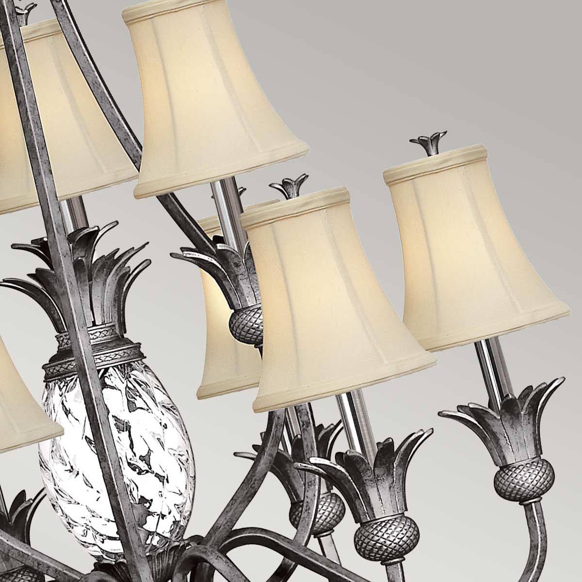 Kronleuchter Plantation, 10 Lichter, Antik - Nickel poliert - Elsteadlighting - HK - PLANT10 - PL