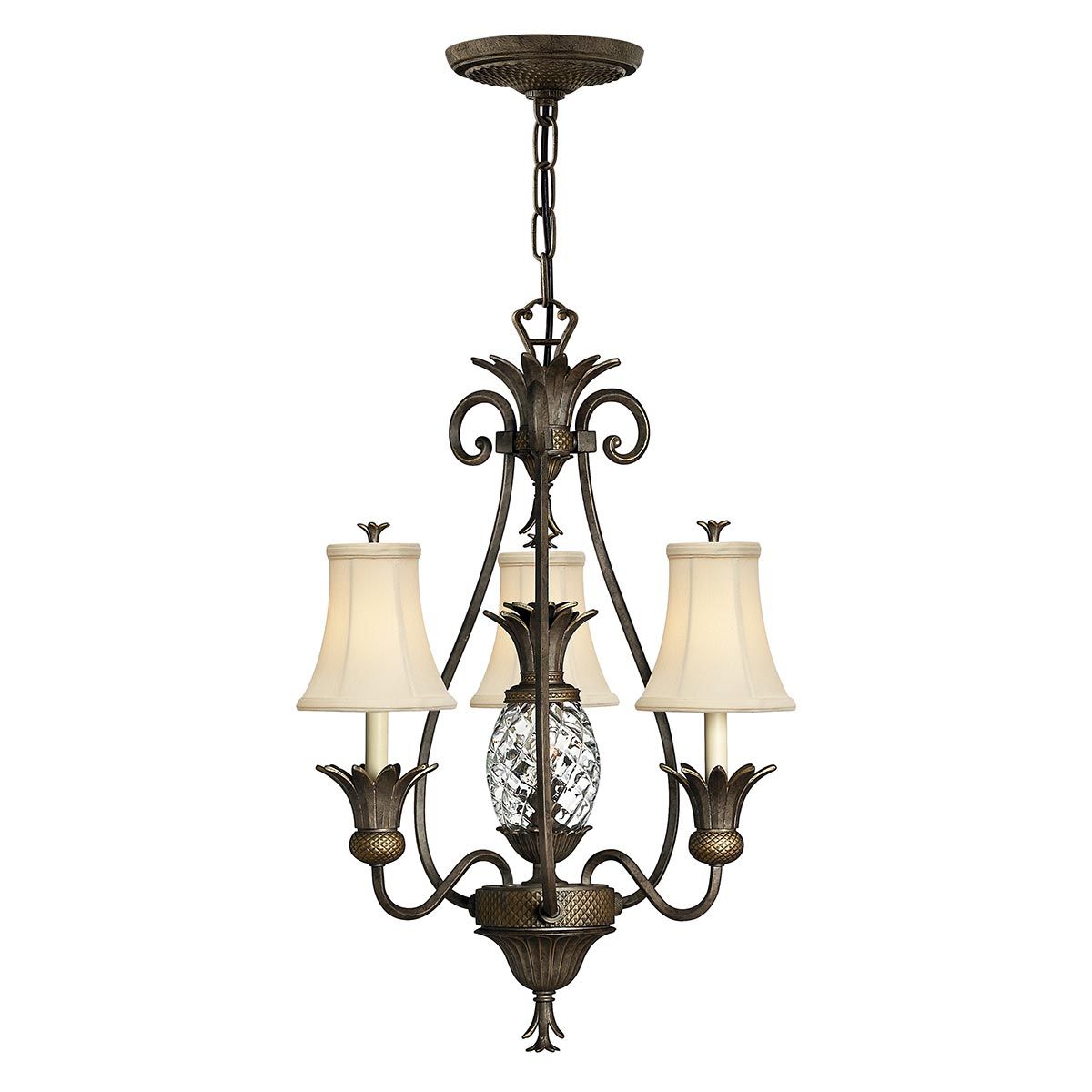 Kronleuchter Plantation mit 3 Lichtern, Perlbronze - Elsteadlighting - HK - PLANT3 - PZ
