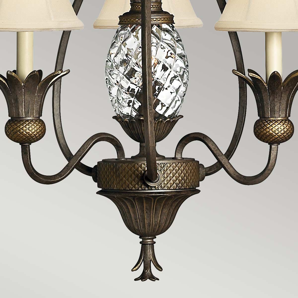 Kronleuchter Plantation mit 3 Lichtern, Perlbronze - Elsteadlighting - HK - PLANT3 - PZ
