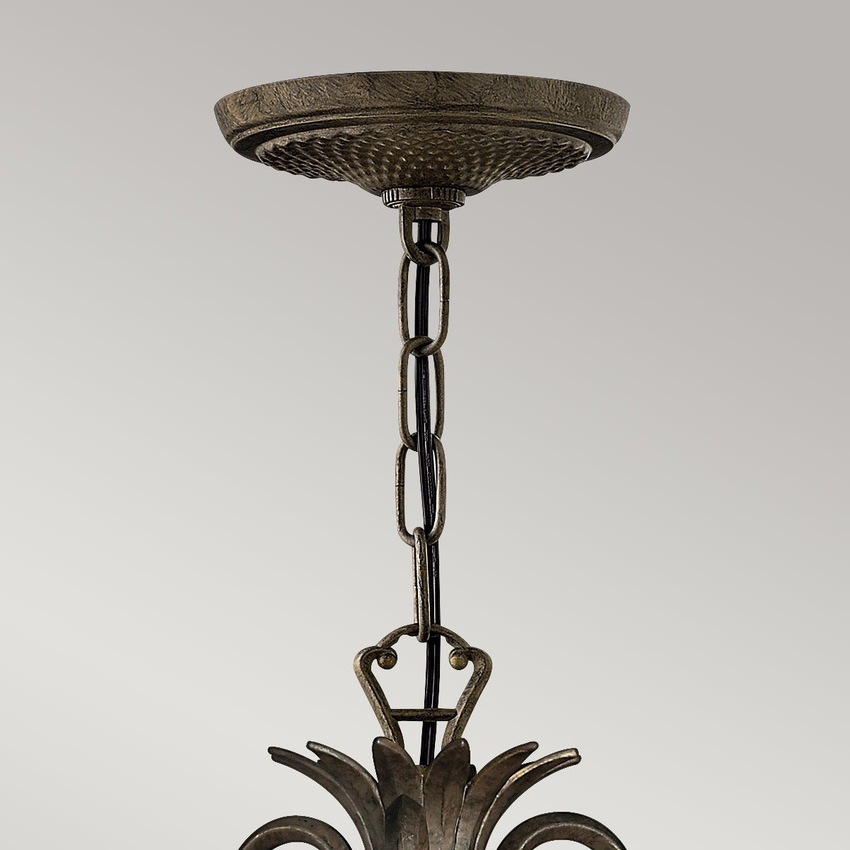 Kronleuchter Plantation mit 3 Lichtern, Perlbronze - Elsteadlighting - HK - PLANT3 - PZ