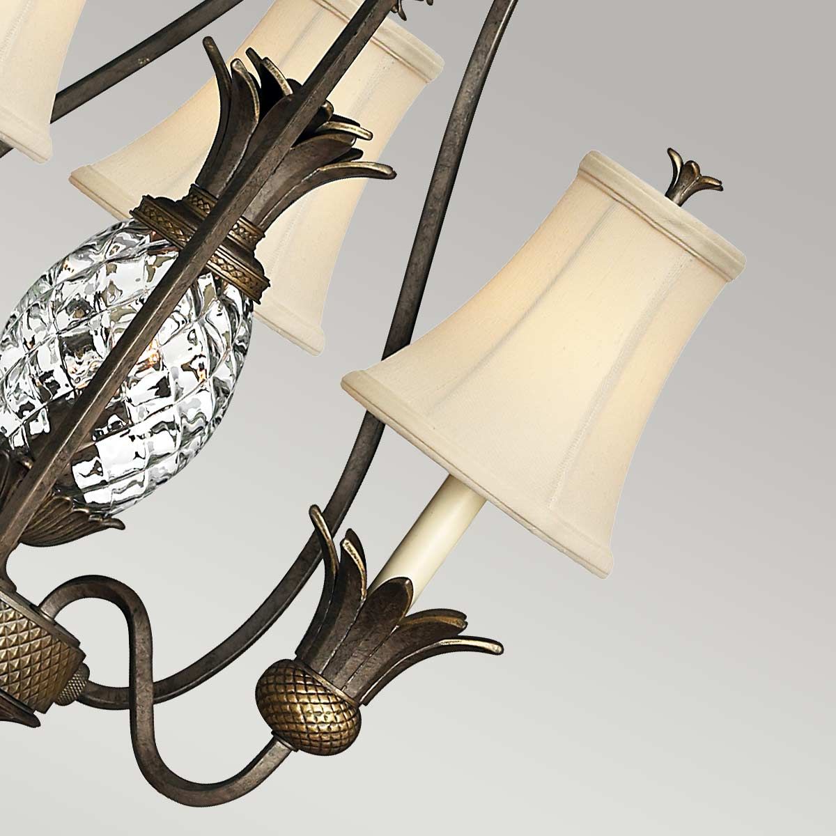 Kronleuchter Plantation mit 3 Lichtern, Perlbronze - Elsteadlighting - HK - PLANT3 - PZ