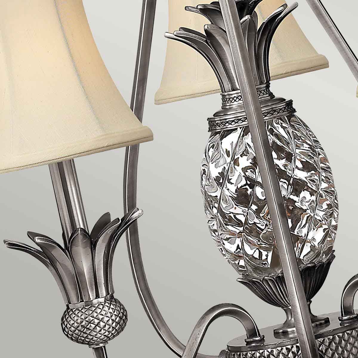 Kronleuchter Plantation mit 3 Lichtern, poliertes Antik - Nickel - Elsteadlighting - HK - PLANT3 - PL