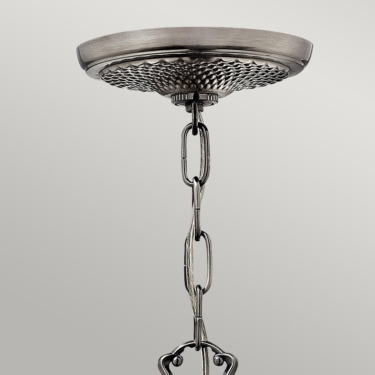 Kronleuchter Plantation mit 3 Lichtern, poliertes Antik - Nickel - Elsteadlighting - HK - PLANT3 - PL