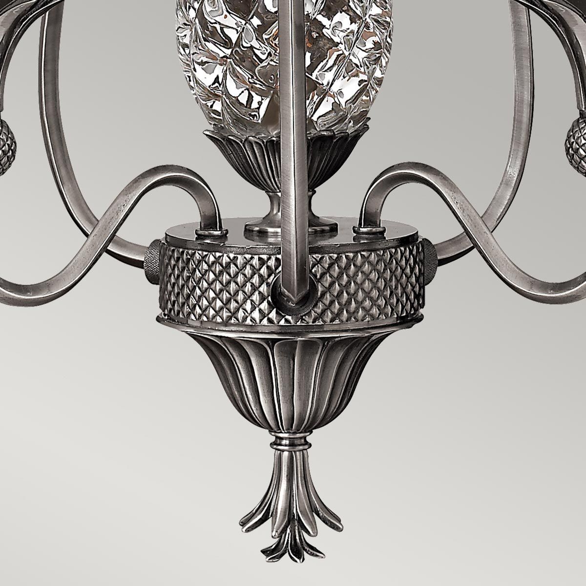 Kronleuchter Plantation mit 3 Lichtern, poliertes Antik - Nickel - Elsteadlighting - HK - PLANT3 - PL