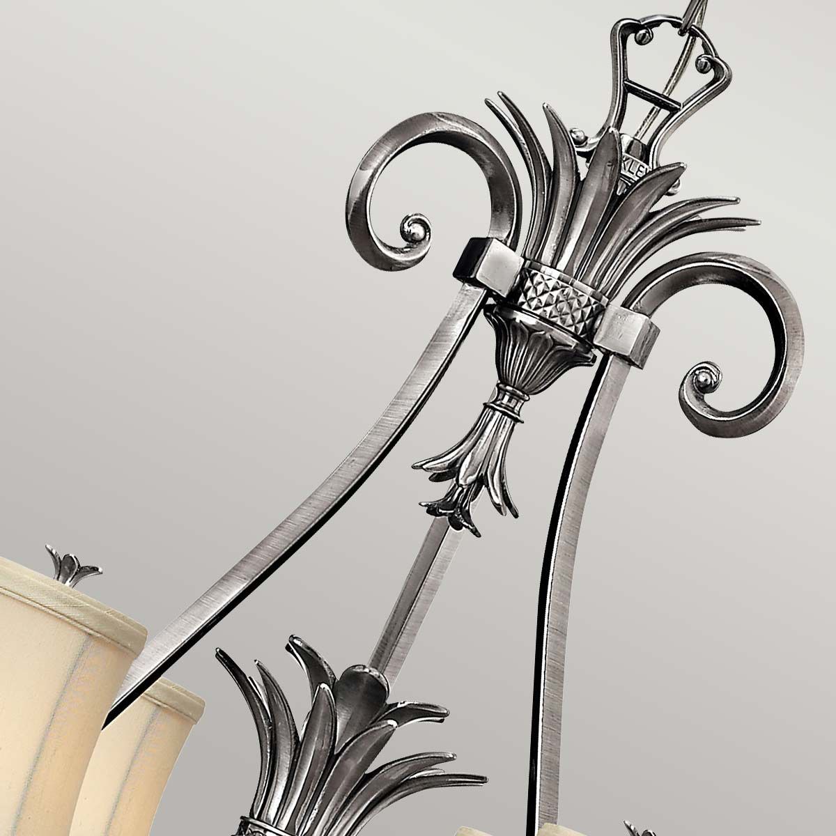 Kronleuchter Plantation mit 7 Lichtern, poliertes Antik - Nickel - Elsteadlighting - HK - PLANT7 - PL