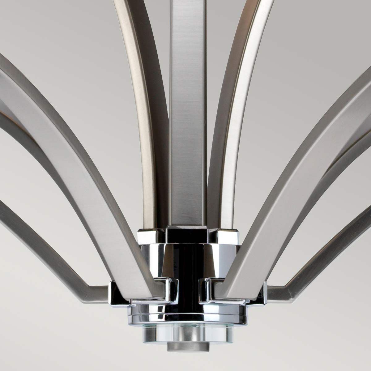 Kronleuchter Prospect Park mit 9 Lichtern, Satin - Nickel mit Chrom - Elsteadlighting - FE - PROSPECT - PARK9