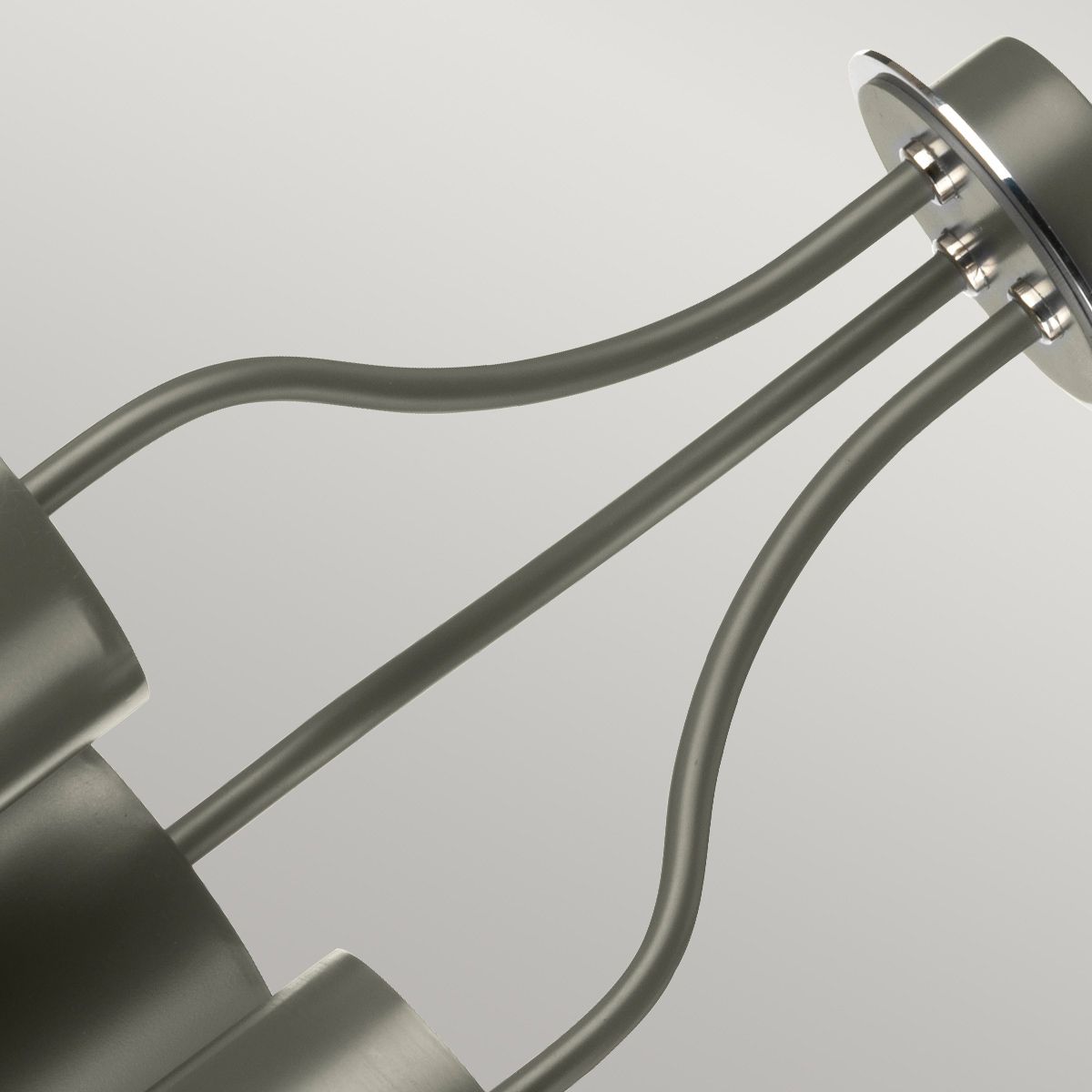 Kronleuchter Quinto mit 3 Lichtern, poliertes Nickel, Dunkelgrau - Elsteadlighting - QUINTO3 - GPN