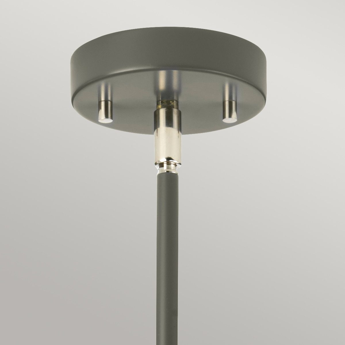 Kronleuchter Quinto mit 3 Lichtern, poliertes Nickel, Dunkelgrau - Elsteadlighting - QUINTO3 - GPN