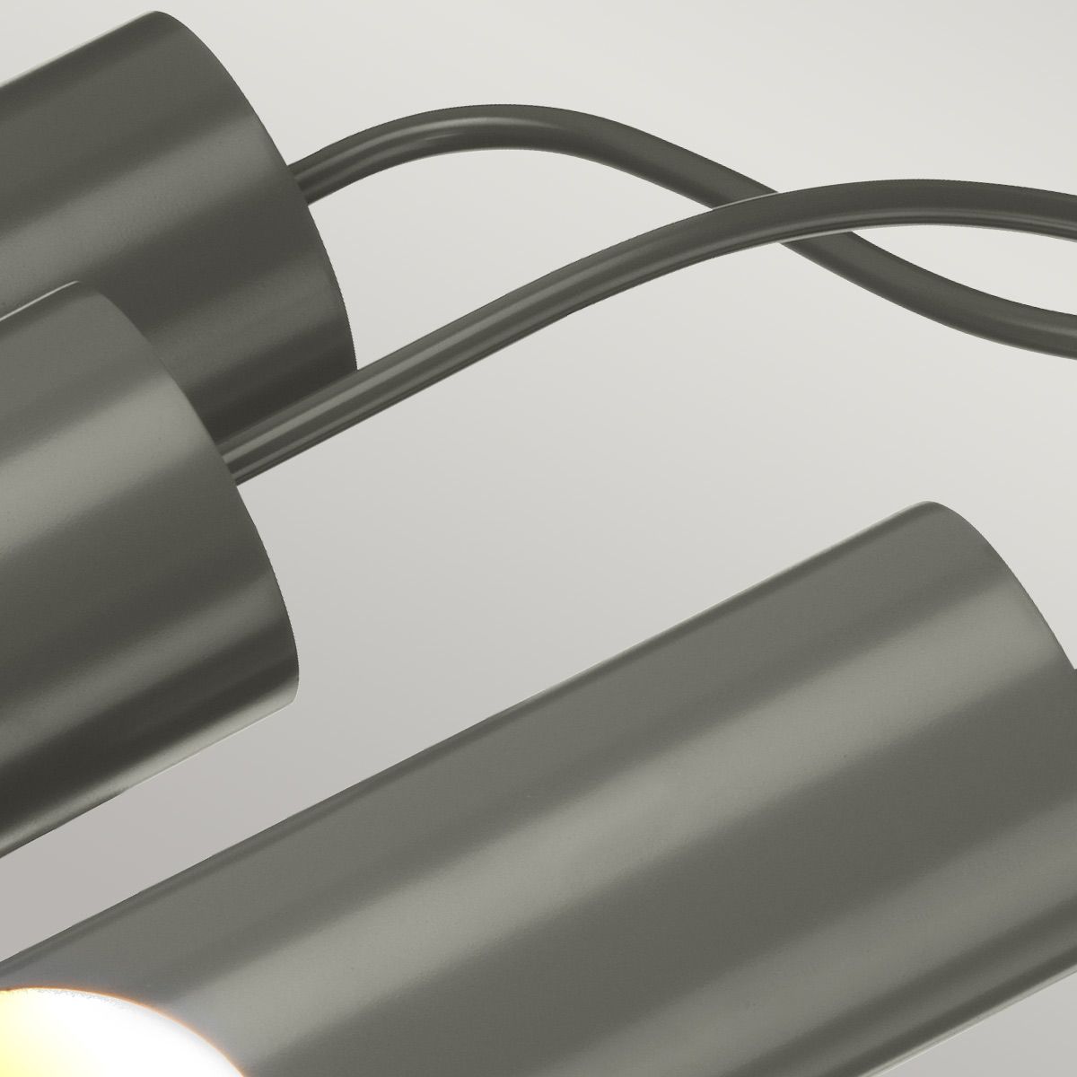 Kronleuchter Quinto mit 6 Lichtern, poliertes Nickel, Dunkelgrau - Elsteadlighting - QUINTO6 - GPN
