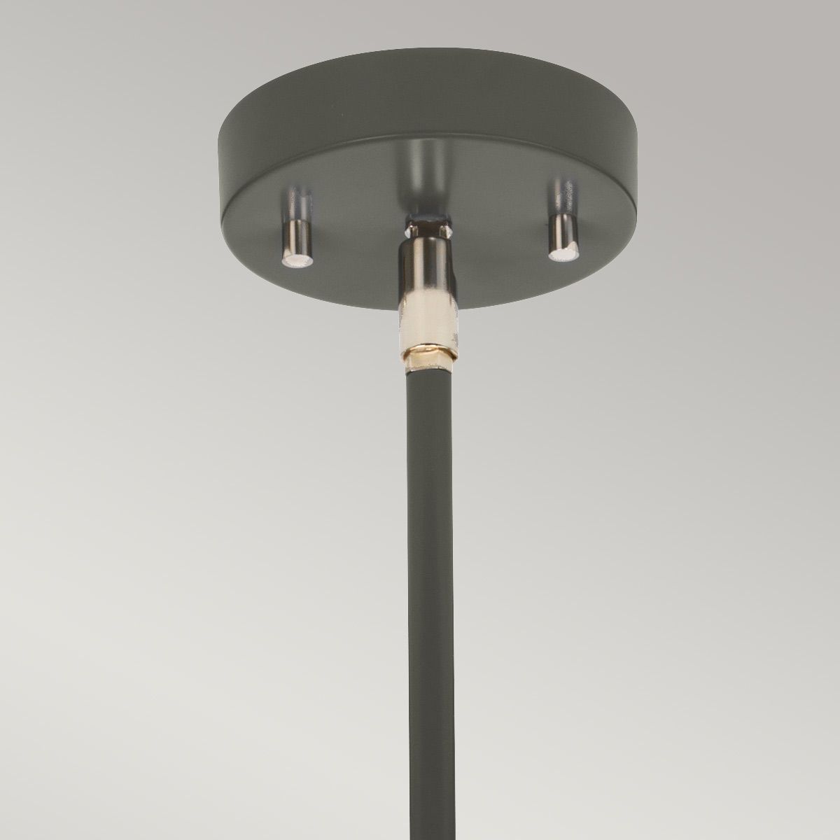 Kronleuchter Quinto mit 6 Lichtern, poliertes Nickel, Dunkelgrau - Elsteadlighting - QUINTO6 - GPN