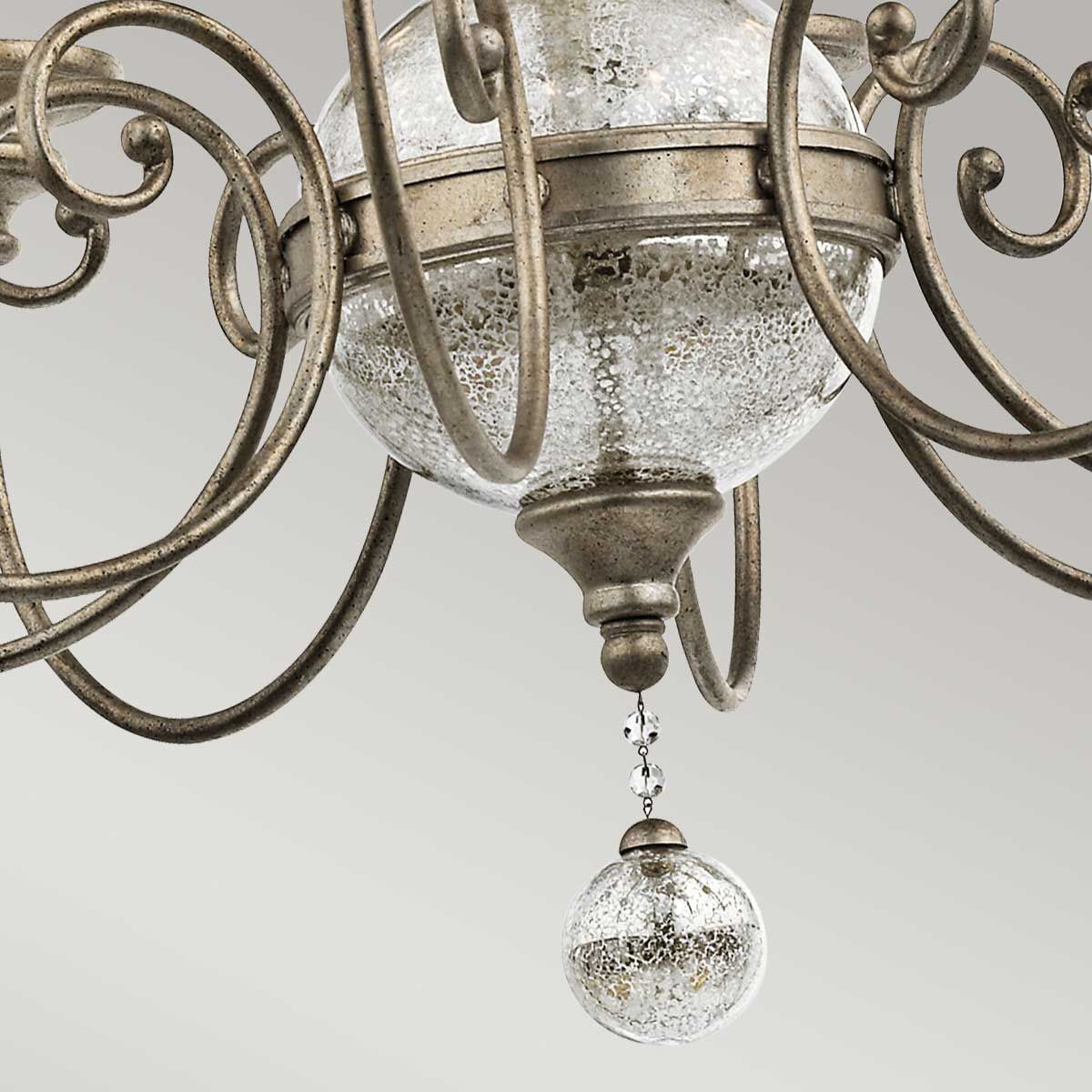 Kronleuchter „Rosalie“ mit 8 Lichtern, Sterling - Gold - Elsteadlighting - KL - ROSALIE8