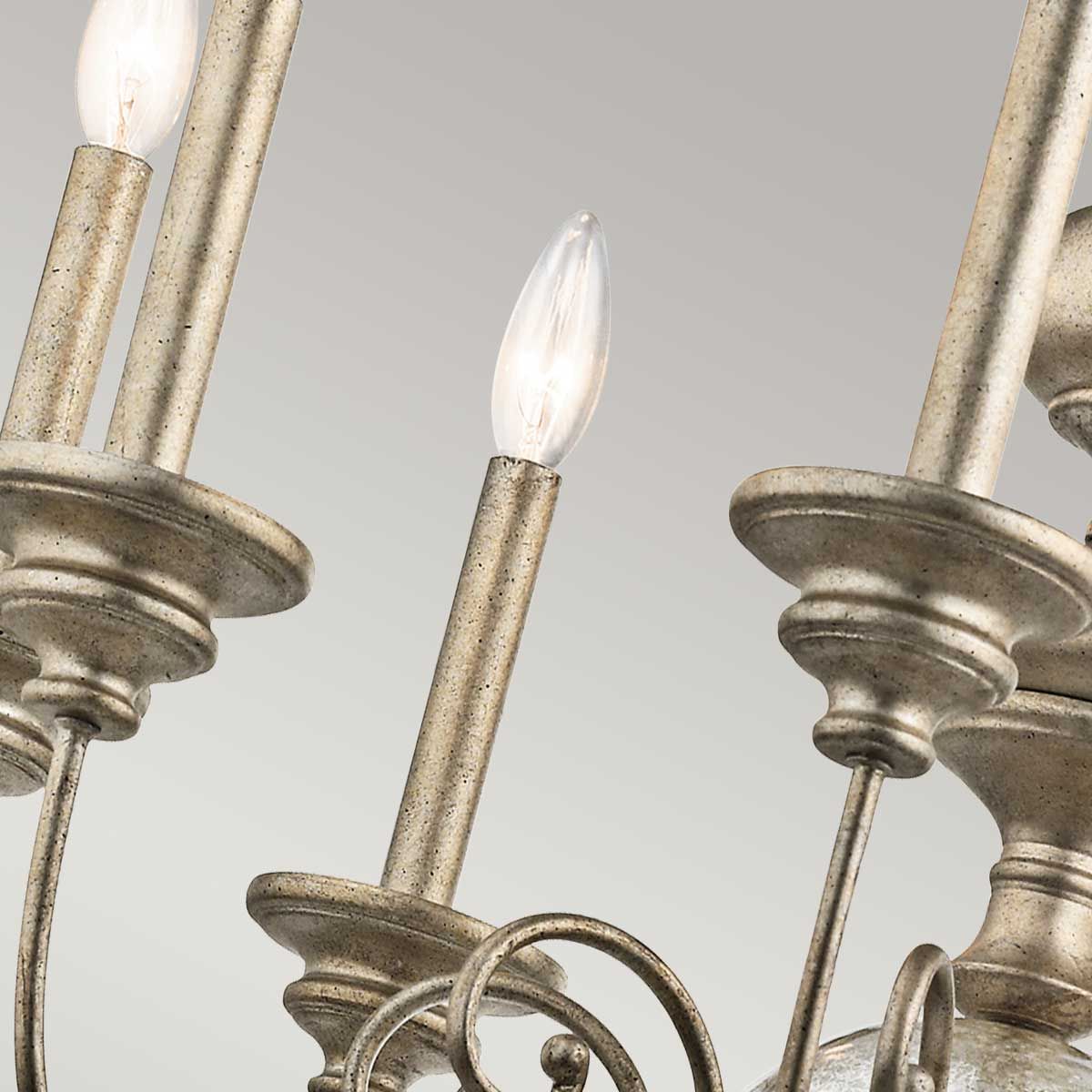 Kronleuchter „Rosalie“ mit 8 Lichtern, Sterling - Gold - Elsteadlighting - KL - ROSALIE8