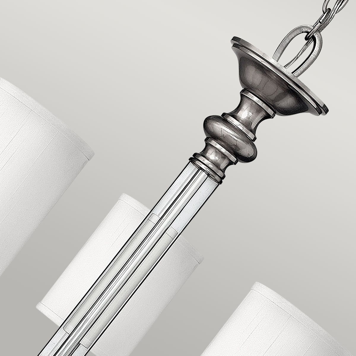 Kronleuchter Sussex mit 5 Lichtern, gebürstetes Nickel - Elsteadlighting - leuchtengrosshandel24