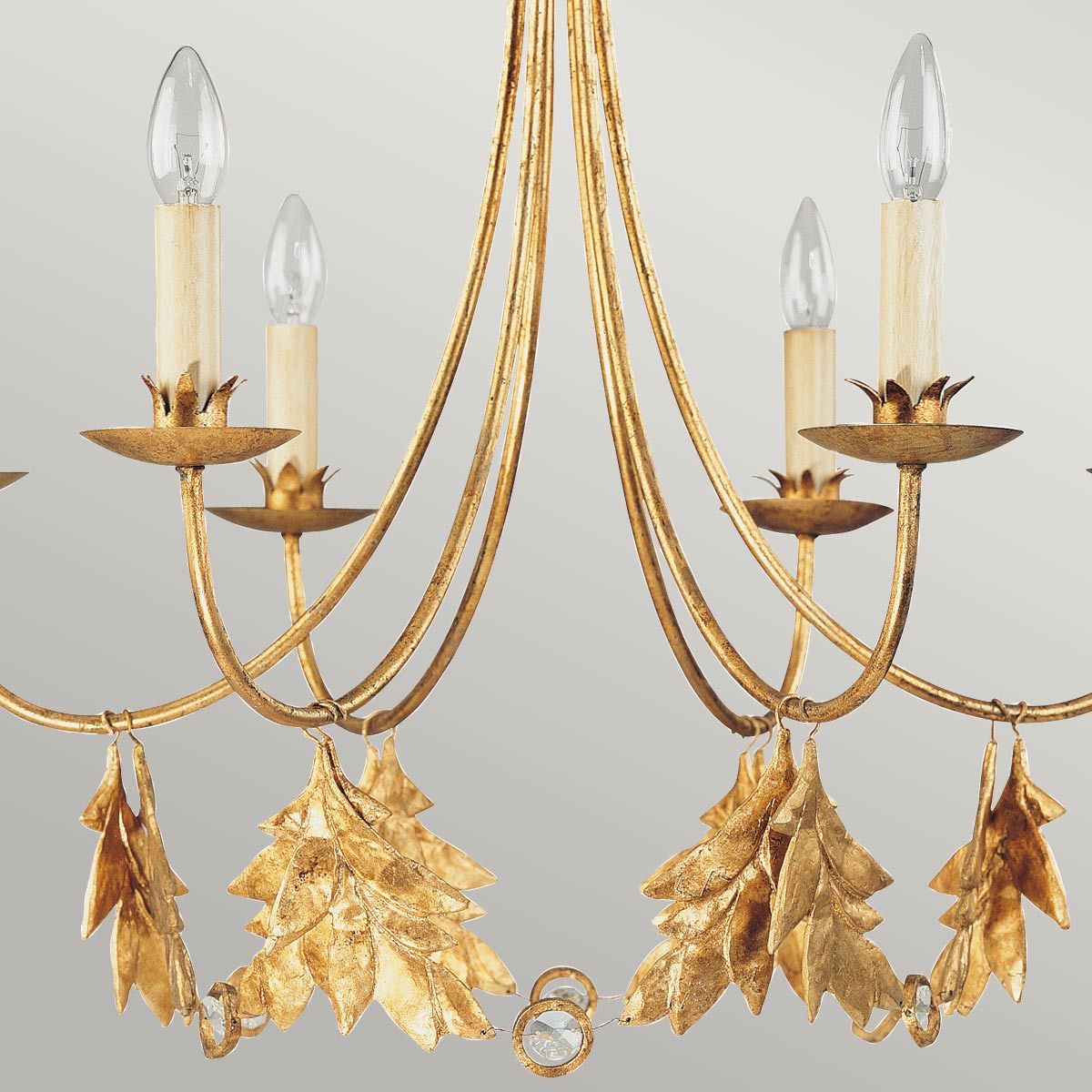 Kronleuchter Sweet Olive mit 6 Lichtern, vergoldetes Gold - Elsteadlighting - leuchtengrosshandel24