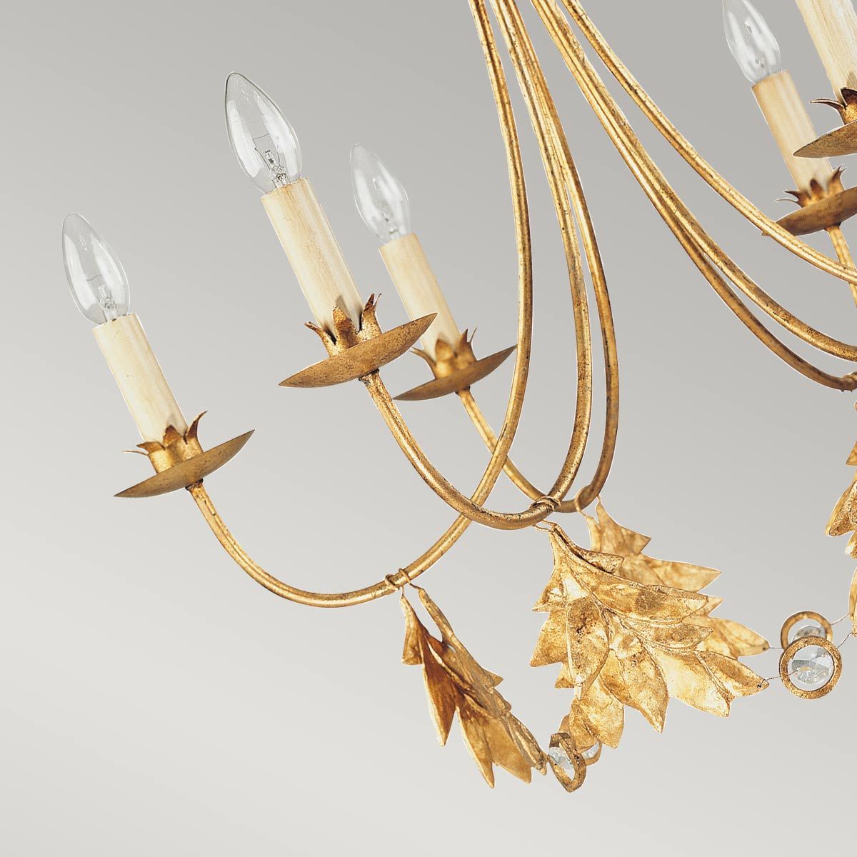 Kronleuchter Sweet Olive mit 6 Lichtern, vergoldetes Gold - Elsteadlighting - leuchtengrosshandel24