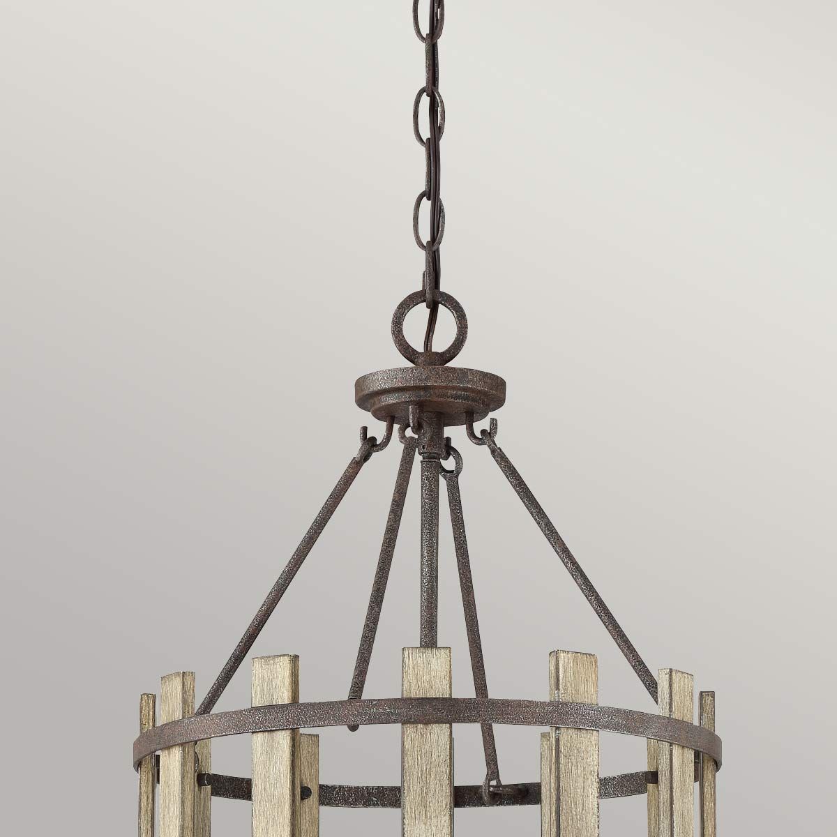 Kronleuchter Wood Hollow mit 4 Lichtern, rustikales Schwarz - Elsteadlighting - QZ - WOOD - HOLLOW - 4P