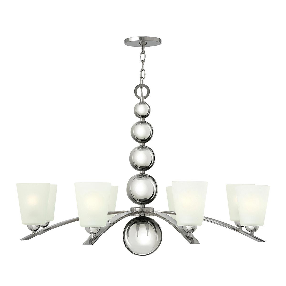 Kronleuchter „Zelda“ mit 8 Lichtern, poliertes Nickel - Elsteadlighting - HK - ZELDA8 - PN