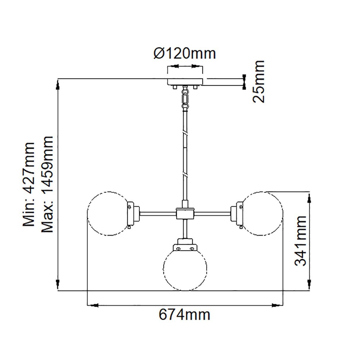 Kula Kronleuchter mit 5 Lichtern, poliertes Nickel - Elsteadlighting - leuchtengrosshandel24