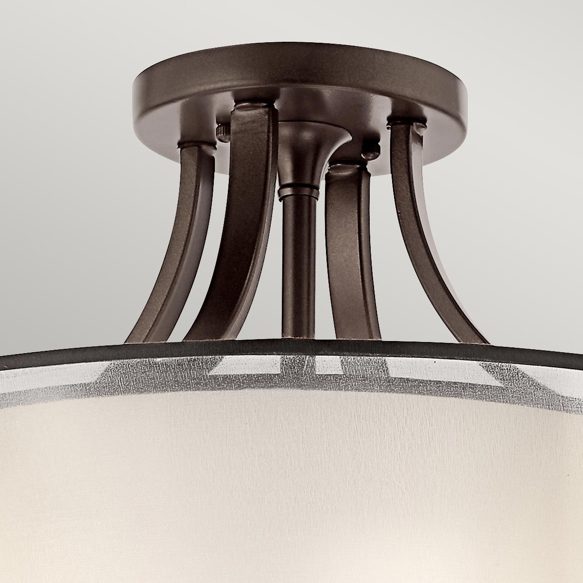 Lacey 4-flammige Deckenleuchte, halbbündig, Mission Bronze - Elsteadlighting - leuchtengrosshandel24