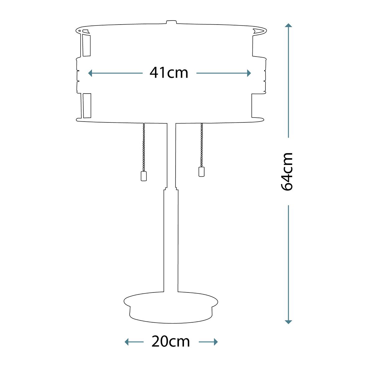 Laguna 2-flammige Tischlampe - Renaissance-Kupfer - Elsteadlighting - leuchtengrosshandel24