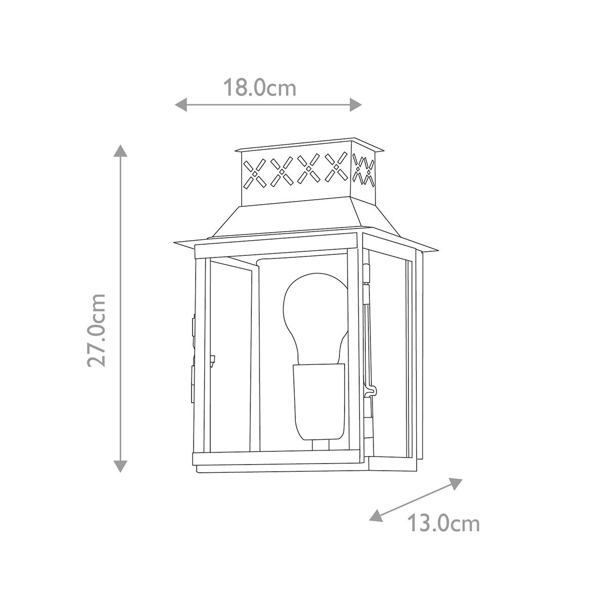 Lambeth Palace Wandlaterne mit 1 Licht, Grünspan - Elsteadlighting - LAMBETH - PALACE - V