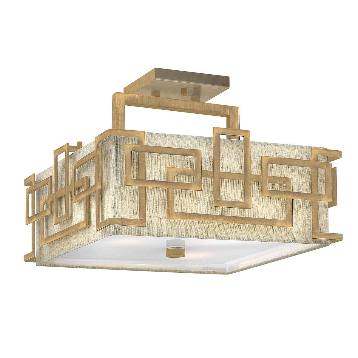 Lanza 3-flammige Halbdeckenleuchte - Gebürstete Bronze - Elsteadlighting - leuchtengrosshandel24