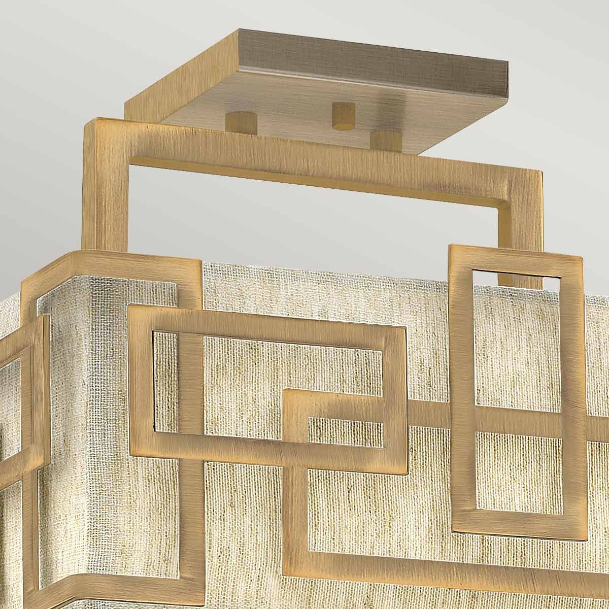 Lanza 3-flammige Halbdeckenleuchte - Gebürstete Bronze - Elsteadlighting - leuchtengrosshandel24