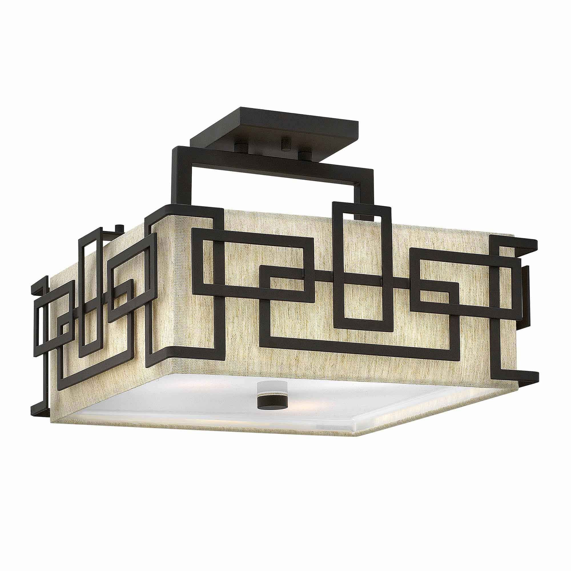 Lanza 3-flammige Halbdeckenleuchte - Ölgeriebene Bronze - Elsteadlighting - leuchtengrosshandel24