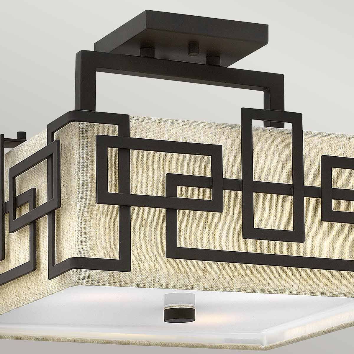 Lanza 3-flammige Halbdeckenleuchte - Ölgeriebene Bronze - Elsteadlighting - leuchtengrosshandel24