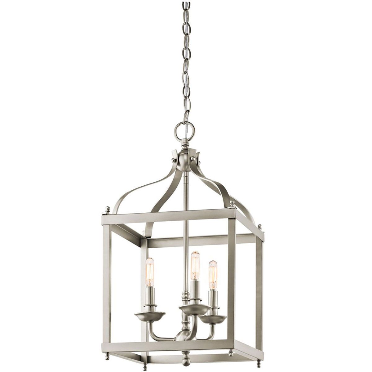 Larkin Pendelleuchte, 3-flammig, mittelgroß, gebürstetes Nickel - Elsteadlighting - leuchtengrosshandel24