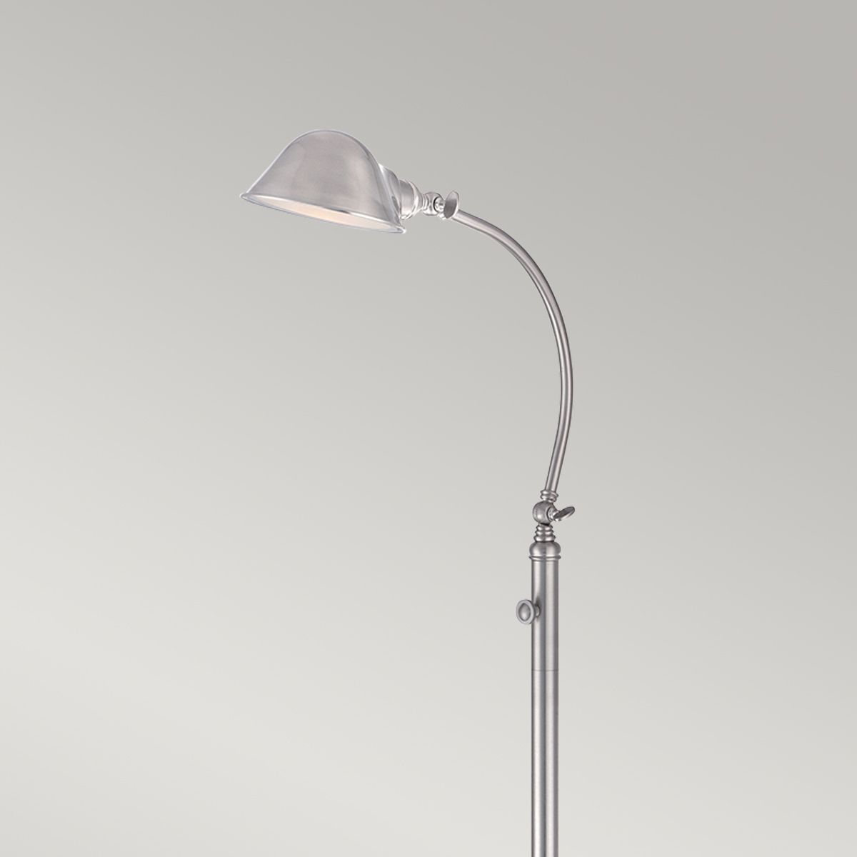 LED-Stehleuchte Thompson in gebürstetem Nickel - Elsteadlighting - leuchtengrosshandel24