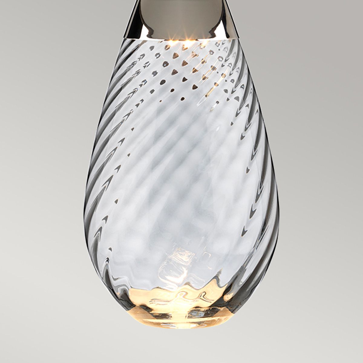 Lena große rauchfarbene Tischlampe mit 2 Lichtern und cremefarbenem Schirm - Rauchfarbenes Glas / cremefarbener Schirm - Elsteadlighting - leuchtengrosshandel24