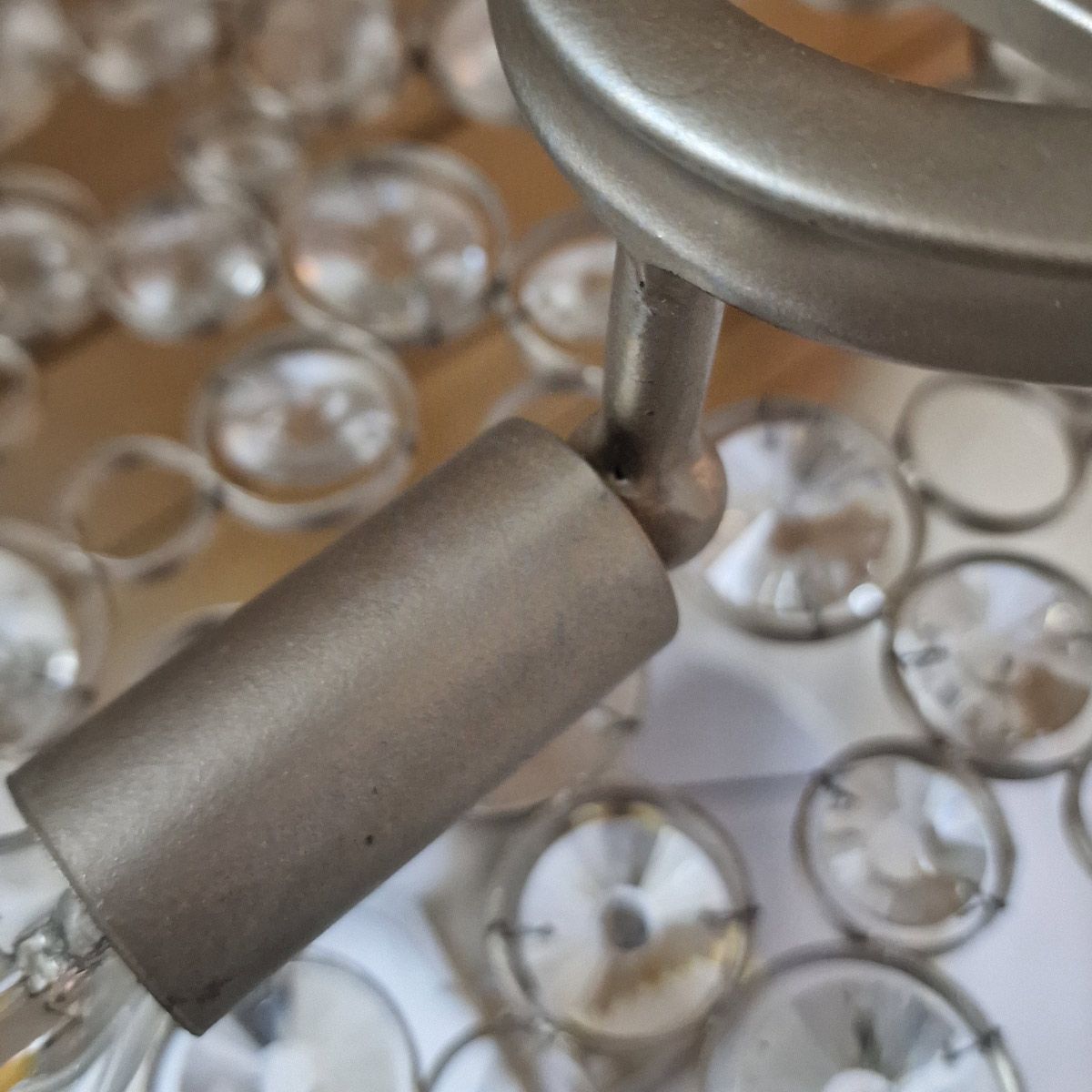 Linearer Kronleuchter Anya - Blattsilber - Elsteadlighting - leuchtengrosshandel24