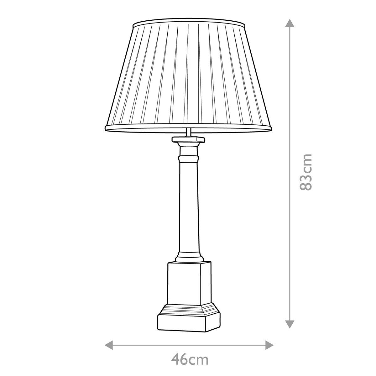 Louviers 1-flammige Tischlampe mit hohem Empire-Schirm - Ochsenblut und Gold mit Elfenbein mit schwarzem und goldenem Schirmrand - Elsteadlighting - leuchtengrosshandel24